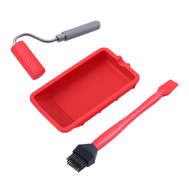 ZH9217-1 Glue Tray Brush Tool Silicone Case Roller Brush Reusable Paint Tray Woodworking Glue Container - Others by PMc TechLife | Online Shopping South Africa | PMc TechLife | Buy Now Pay Later Mobicred