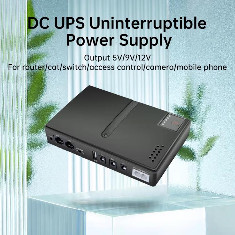 Uninterruptible Power Supply with DC Output 5V/9V/12V for Router, Modem, Security Camera, Mobile Phone US Plug - free shipping - PMc TechLife - Order now!