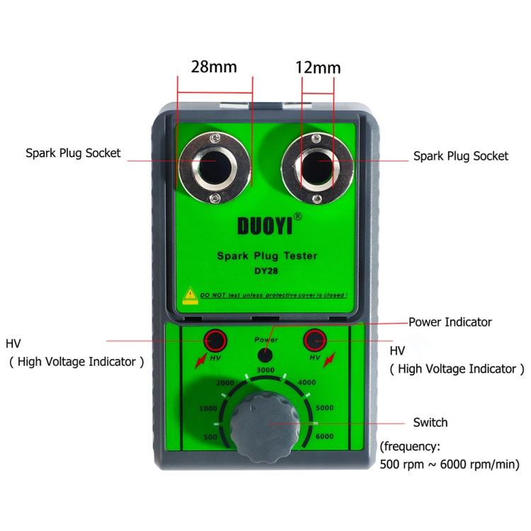 DUOYI Automobile Dual-hole Spark Plug Diagnostic Tester(EU Plug) - free shipping - PMc TechLife - Order now!