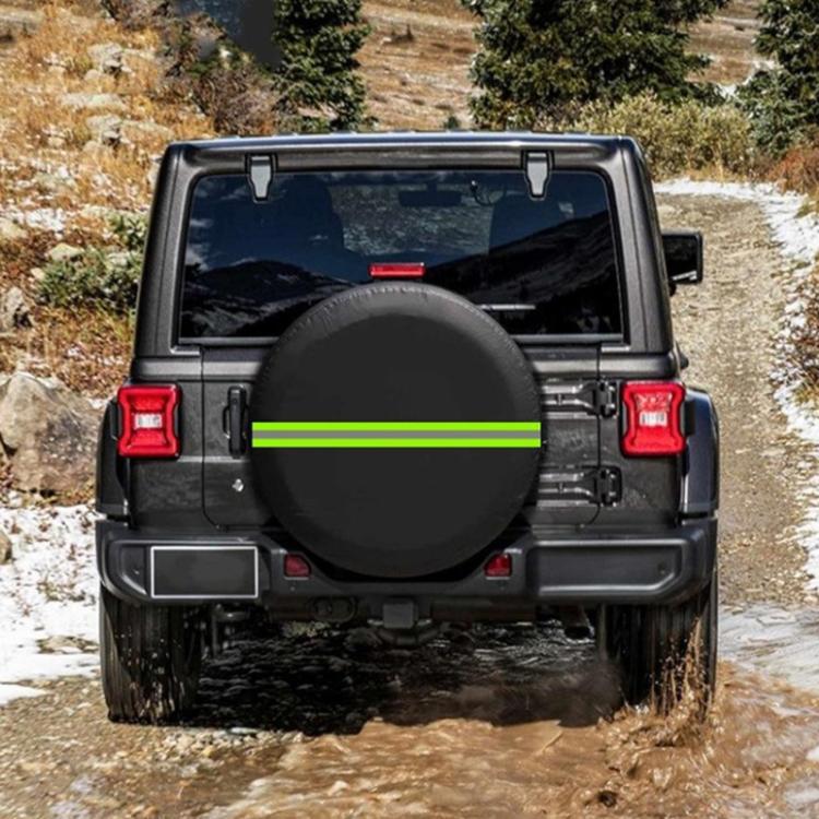 17inch Thickened Imitation Leather Car Tire Protector Spare Tire Cover With Reflective Stripes(FG-2 Red) - Window Foils & Solar Protection by PMc TechLife | Online Shopping South Africa | PMc TechLife | Buy Now Pay Later Mobicred