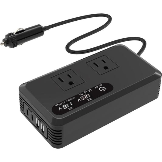 Gurxun Dual Digital Display Car Inverter With 2 USB+2 Type-C Ports US Plug 110V - Modified Square Wave by Gurxun | Online Shopping South Africa | PMC Jewellery | Buy Now Pay Later Mobicred