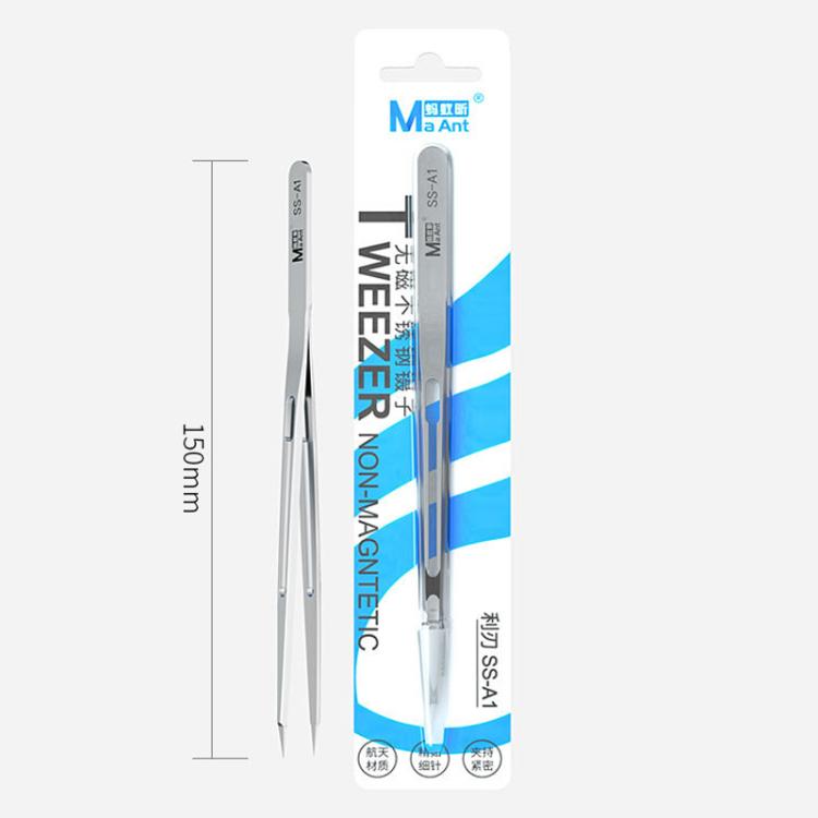 MaAnt SS-A1 Non-magnetic Stainless Steel Tweezers - free shipping - PMc TechLife - Order now!