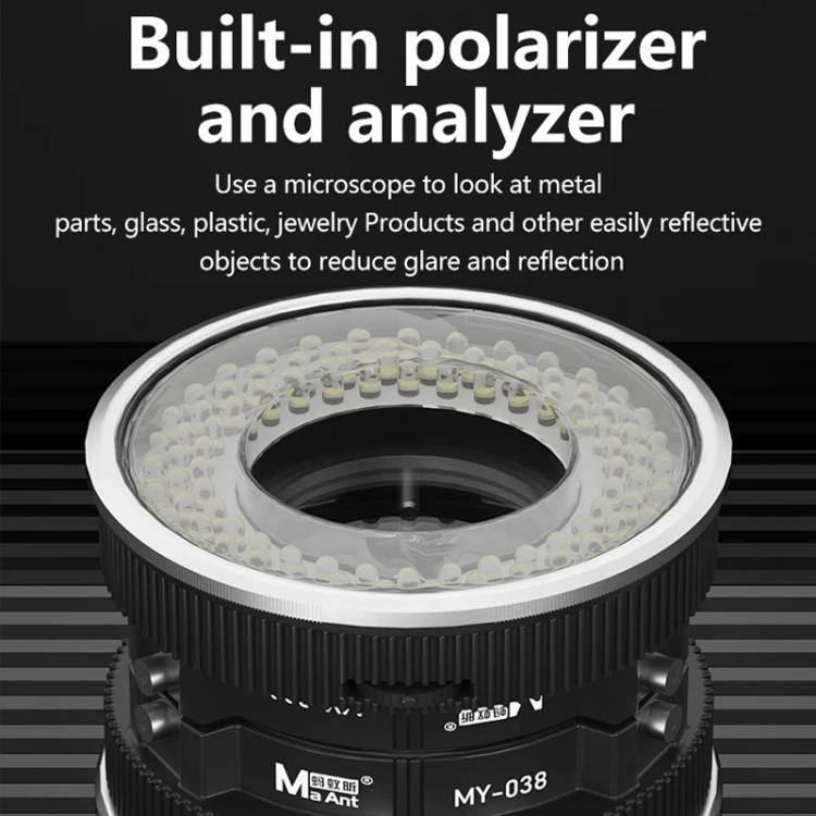 MaAnt MY-038 Cell Phone Repair Microscope Ring Polarized LED Light Source Lamps 96 Beads Anti-Glare Fill Lights - free shipping - PMC TechLife - Order now!