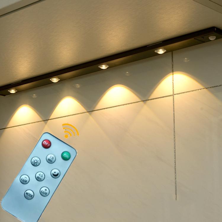 40cm Rechargeable Motion Sensor Light Bar Cabinet Wardrobe Lamp With Remote Control(Silver) - Sensor LED Lights by PMc TechLife | Online Shopping South Africa | PMc TechLife | Buy Now Pay Later Mobicred