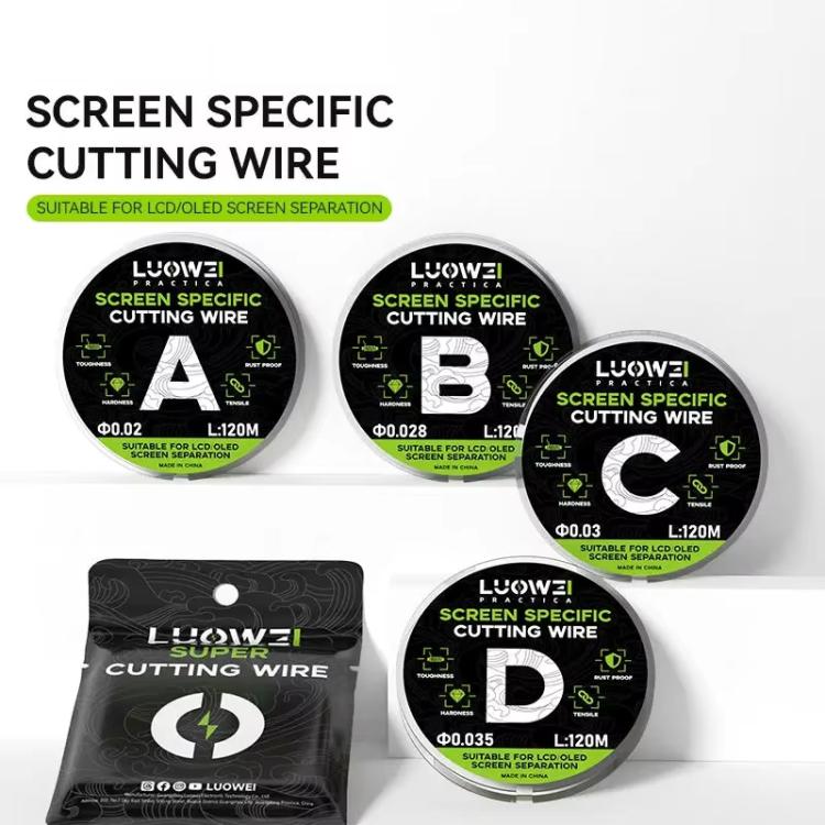 LUOWEI 120M Cell Phone LCD Screen Separation Line High Hardness Cutting Diamond Wire, Spec: B 0.028mm - free shipping - PMC TechLife - Order now!
