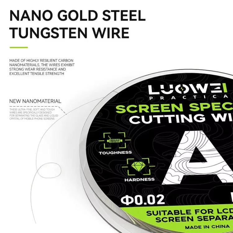LUOWEI 120M Cell Phone LCD Screen Separation Line High Hardness Cutting Diamond Wire, Spec: B 0.028mm - free shipping - PMC TechLife - Order now!