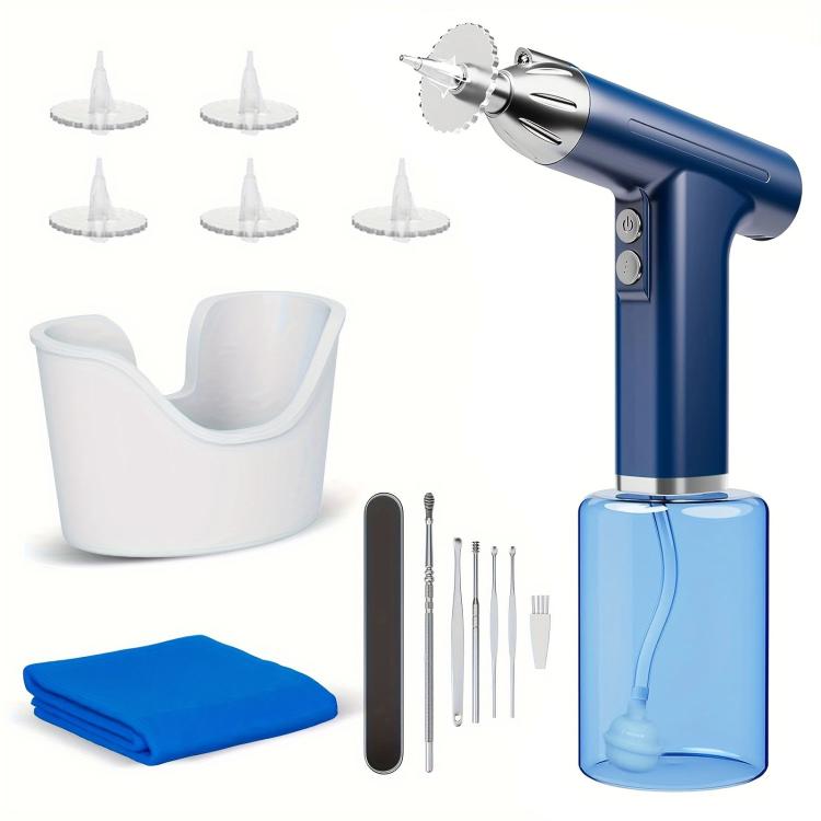 LED Light Low-noise and High-endurance Ear Cleaner Rechargeable Earwax Remover(Blue) - free shipping - PMC TechLife - Order now!