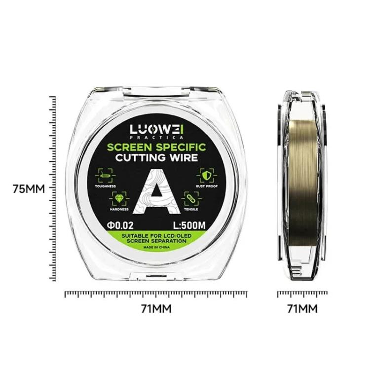 LUOWEI 500M Steel Wire Cell Phone Screen Separation Wire Cutting Wire, Spec: C 0.03mm - free shipping - PMC TechLife - Order now!