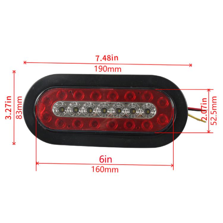 6 Inch Trailer Taillight 12V Multi-function RV Width Light, Specifications: 1pc - Warning Lights by PMc TechLife | Online Shopping South Africa | PMc TechLife | Buy Now Pay Later Mobicred