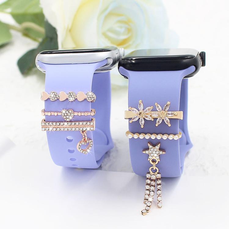 3pcs / Set 22mm Width Smart Watch Silicone Band Decorative Ring Metal Accessories, Style: 1 - Watch Decorations by PMC TechLife | Online Shopping South Africa | PMC TechLife | Buy Now Pay Later Mobicred
