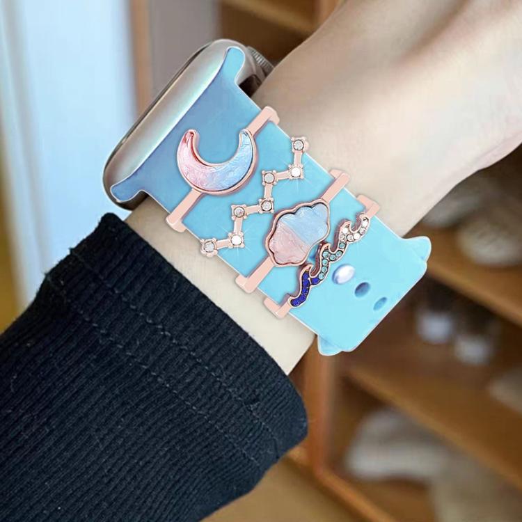 4pcs / Set 22mm Width Smart Watch Band Decorative Ring Metal Accessories, Style: 2 - Watch Decorations by PMC TechLife | Online Shopping South Africa | PMC TechLife | Buy Now Pay Later Mobicred