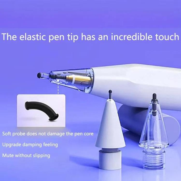For Apple Pencil 2 / 1 Elastic Tip Soft Probe Silent Replacement Nib, Spec: 4B Transparent - free shipping - PMc TechLife - Order now!
