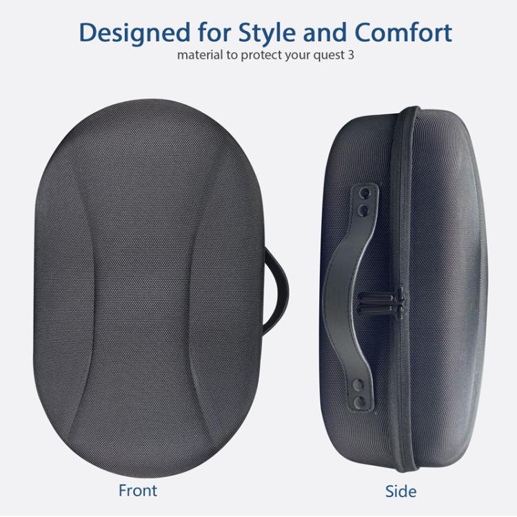 For Meta Quest 3 VR Glasses Storage Case EVA Anti-Pressure Hard Shell Storage Bag(Light Gray) - VR Accessories by PMC TechLife | Online Shopping South Africa | PMC TechLife | Buy Now Pay Later Mobicred