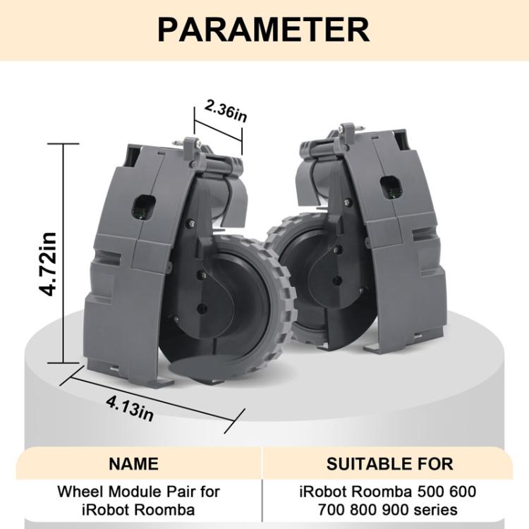 For IRobot Roomba 5/6/7/8/9 Series Walking Wheels Vacuum Cleaner Accessories Left+Right Wheel-Blue - For iRobot Accessories by PMc TechLife | Online Shopping South Africa | PMc TechLife | Buy Now Pay Later Mobicred