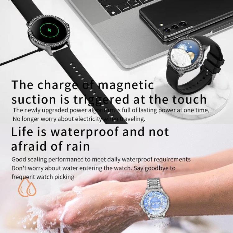 Bluetooth Calling AI Voice Assistant Life Waterproof Sports Smartwatch, Color: Silver Mesh Strap+Silicone Strap - free shipping - PMC TechLife - Order now!