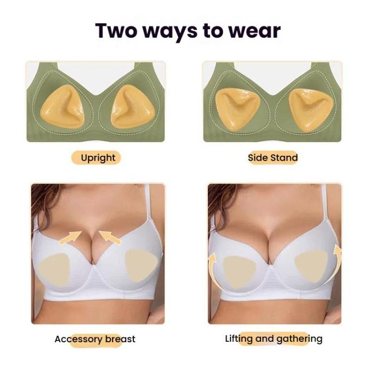 Double-Sided Silicone Thickened Inserts Gather Triangle Breast Pads, Size: M/B(Brown Skin With Orange Box) - free shipping - PMC TechLife - Order now!