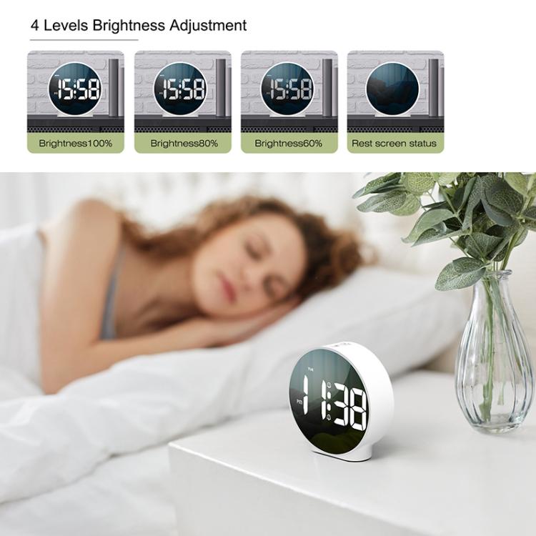 EDUP EH-8816 Simple Digital Electronic Clock Night Light Battery Plug-in Dual Power Mode Alarm Clock(Black Case Colorful Letter) - free shipping - PMC TechLife - Order now!