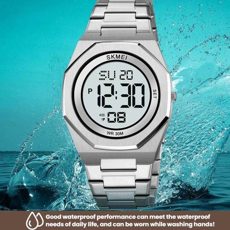 SKMEI 2479 Men Business Casual Multi-Function Chronograph Electronic Watch(Silver) - free shipping - PMC TechLife - Order now!