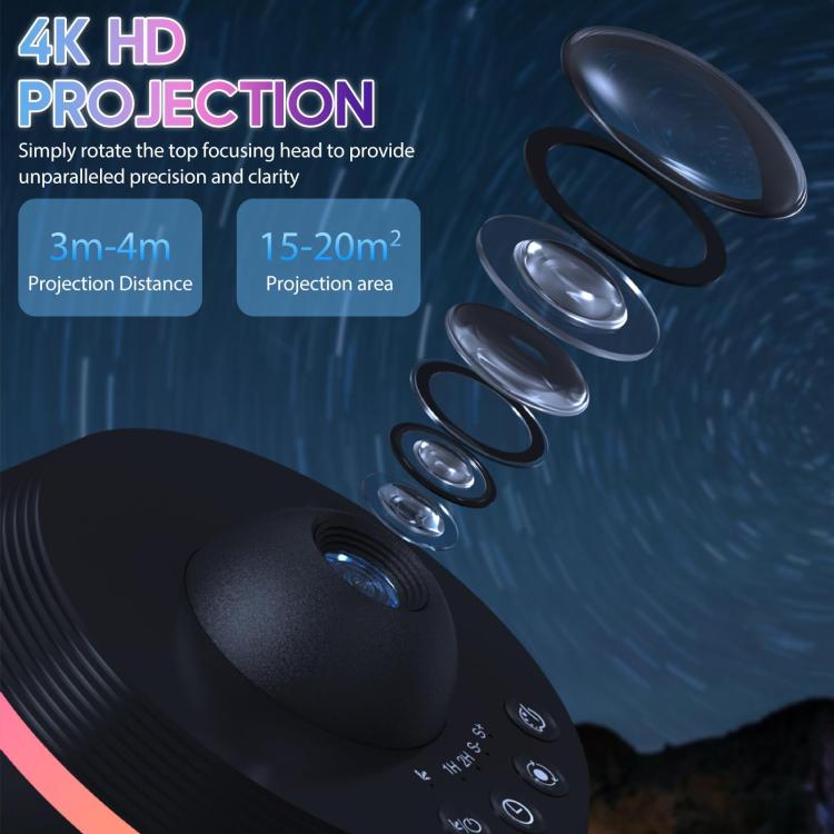 USB Plug-in Space Ball HD Galaxy Projector Lamp Dynamic Meteor Starry Sky Atmosphere Light(White) - free shipping - PMc TechLife - Order now!