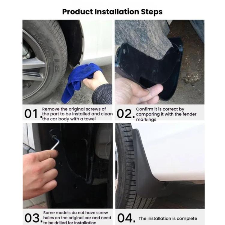 For 2010-2015 Toyota Prius Car Tire Soft Rubber Mudguard(Black) - Wheels Tires & Parts by PMc TechLife | Online Shopping South Africa | PMc TechLife | Buy Now Pay Later Mobicred