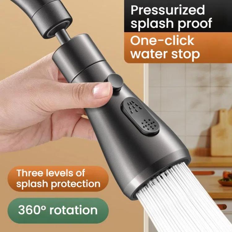 Kitchen Universal Faucet Extender Sink Connector Spout Swivel Faucet Splash Guard(Silver) - free shipping - PMc TechLife - Order now!