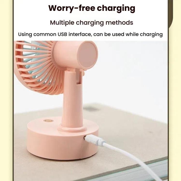 Student USB Small Desktop Fan Replaceable Animal Ears Multi-Speed Lithium Battery Mute Fan, Color: Beige Bear - free shipping - PMc TechLife - Order now!