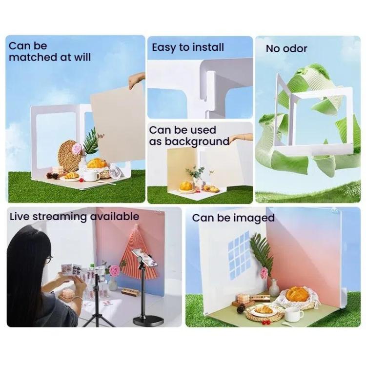 19pcs /Set 3D Shooting Background Board Live Broadcast Product Photography Props, Size: 60cm - free shipping - PMC TechLife - Order now!