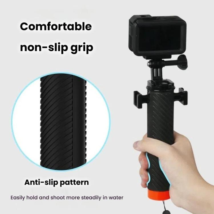 Buoyant Anti-Sink Dive Handle With Dual Cold Shoe Mounts for Action Cameras(Orange) - free shipping - PMC TechLife - Order now!