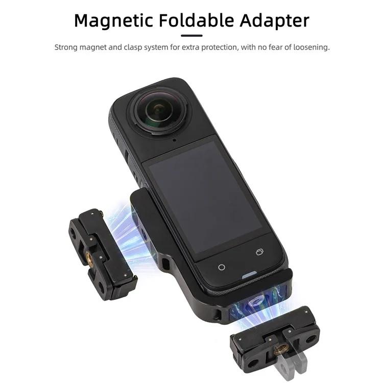 For Insta360 X5 / X4 Sunnylife X4-ZJ826 L-shape Conversion Bracket Magnetic Adaptor Expansion Accessory(Black) - free shipping - PMC TechLife - Order now!