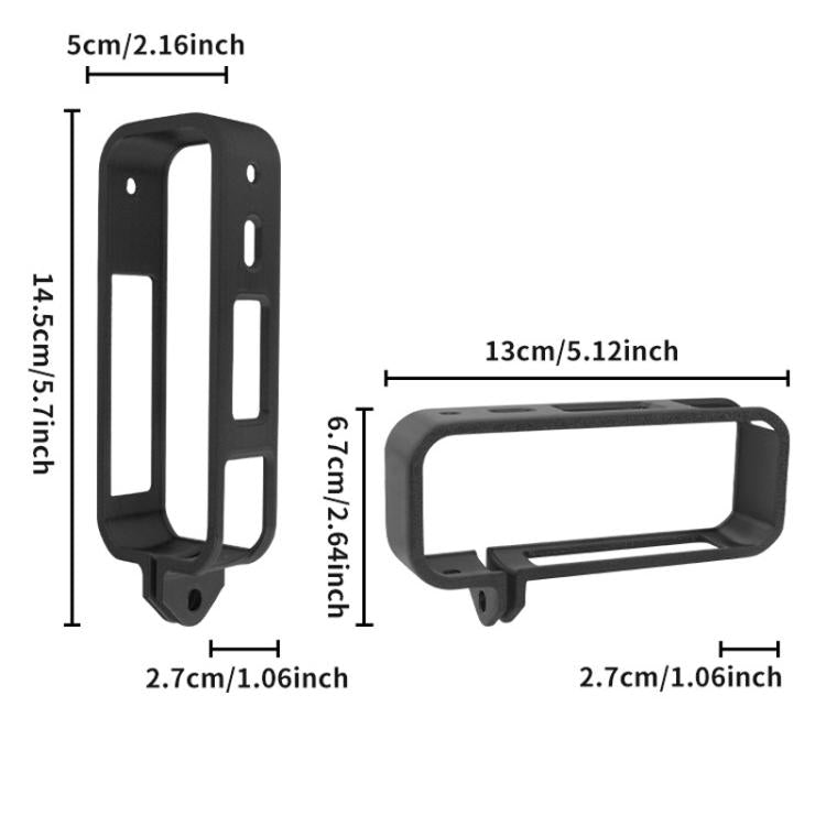 For Insta360 X5 360 Camera CQT Expandable Protective Cage Shockproof Case Horizontal Black - free shipping - PMC TechLife - Order now!