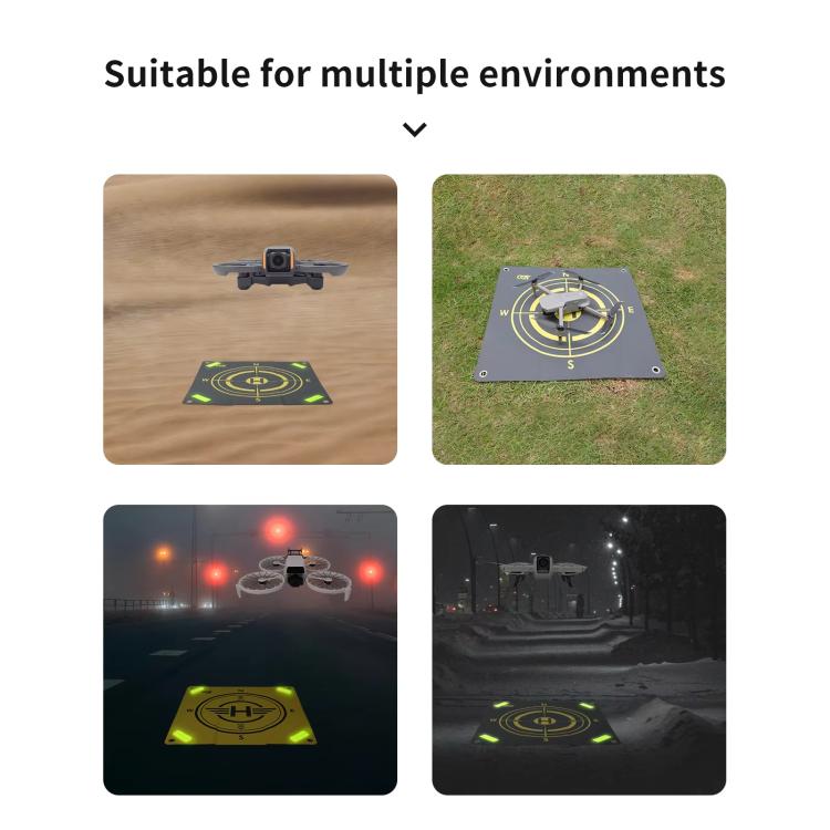 CQT 55cm Universal Reflective Drone Landing Pad Dual-Sided Waterproof Foldable Mat with Ground Pegs(Two-Tone) - free shipping - PMC TechLife - Order now!