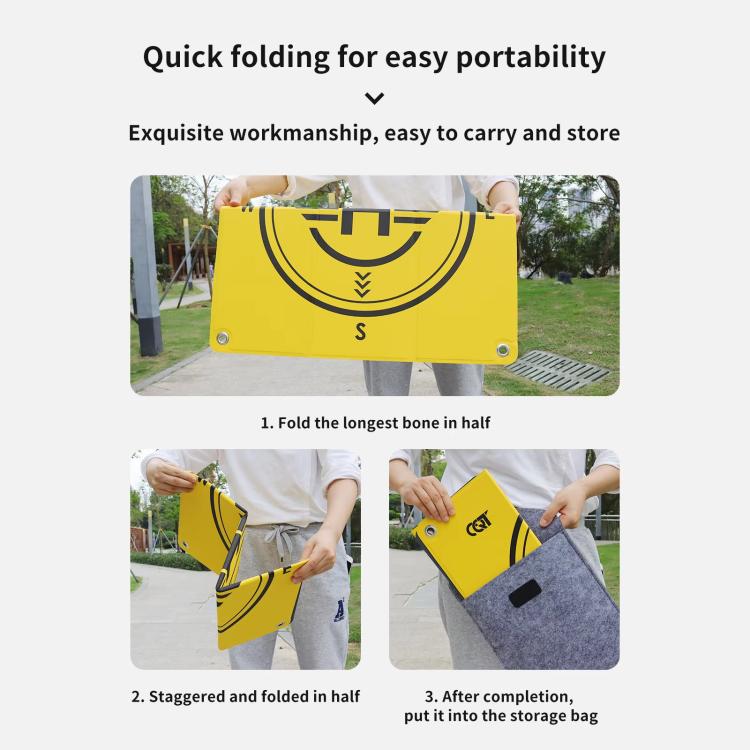CQT 55cm Universal Reflective Drone Landing Pad Dual-Sided Waterproof Foldable Mat with Ground Pegs(Two-Tone) - free shipping - PMC TechLife - Order now!