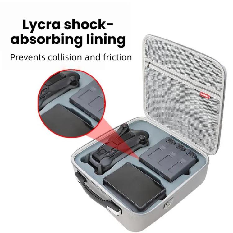 For DJI Mavic 4 Pro Fly More Combo / Creator Combo Carrying Case Durable PU Crossbody Shoulder Bag(Gray) - free shipping - PMC TechLife - Order now!