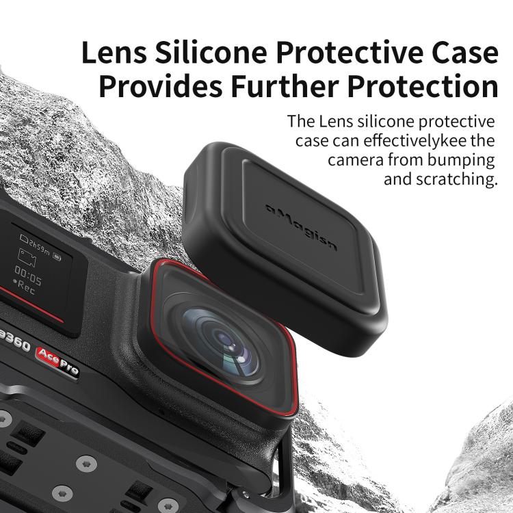 For Insta360 Ace Pro 2 / Ace Pro Camera AMagisn Quick Release Metal Cage Horizontal & Vertical Shooting Protective Frame(Black) - free shipping - PMC TechLife - Order now!