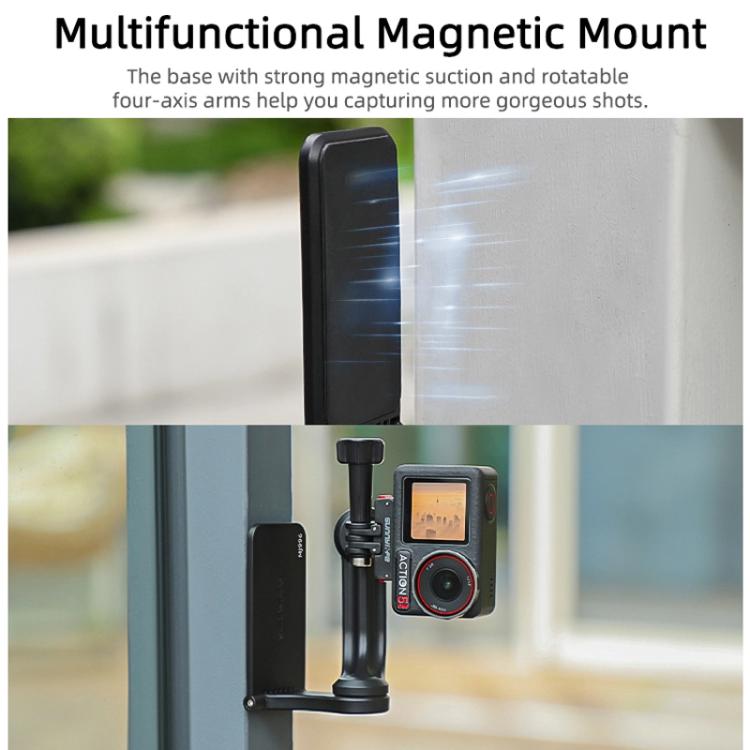Sunnylife MJ996 Sports Camera Multi-Axis Rotating Magnetic Mount(Black) - free shipping - PMC TechLife - Order now!