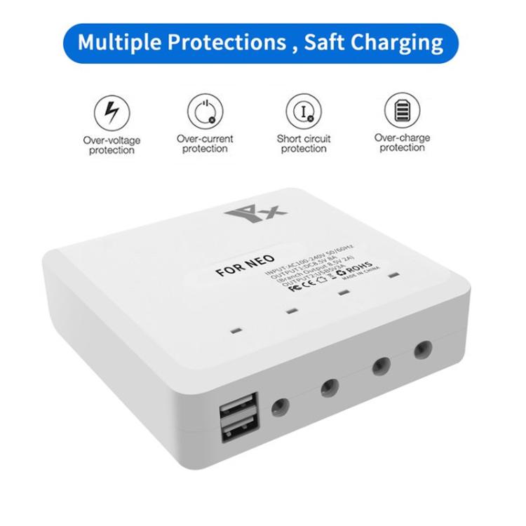 For DJI Neo Drone YX 4-port Battery Charger Charging Hub EU Plug - free shipping - PMC TechLife - Order now!