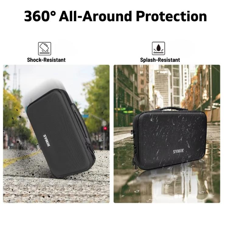 For Insta360 X5 / X4 Camera SYMIK Large Capacity Storage Bag Handbag Messenger Carrying Case(Black) - free shipping - PMC TechLife - Order now!