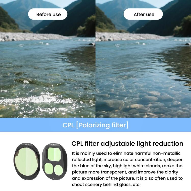 For DJI Mavic 4 Pro RCSTQ Lens Filter, Style: CPL+ND8/PL+ND16/PL+ND32/PL - free shipping - PMC TechLife - Order now!