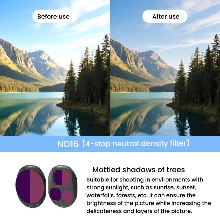 For DJI Mavic 4 Pro RCSTQ Lens Filter, Style: CPL+ND8+ND16+ND32 - free shipping - PMC TechLife - Order now!