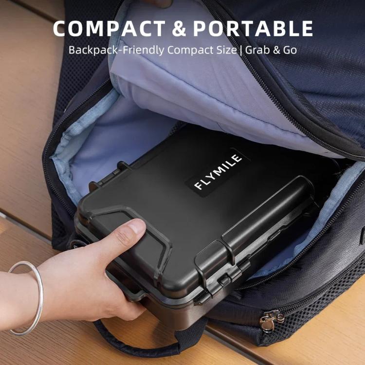 For Insta360 X5 Camera Flymile Portable Protective Hard Case Waterproof Shockproof Travel Carrying Storage Box(Black) - free shipping - PMC TechLife - Order now!