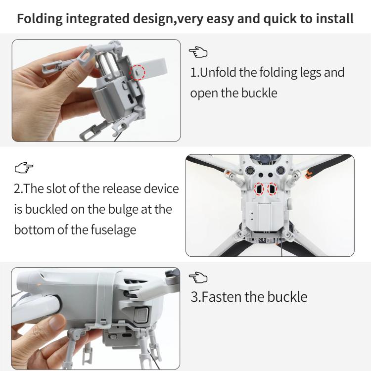 For DJI Mini 3 Pro / Mini 3 Drone YX Airdrop System Rechargeable Thrower Load 200g(Light Gray) - free shipping - PMC TechLife - Order now!