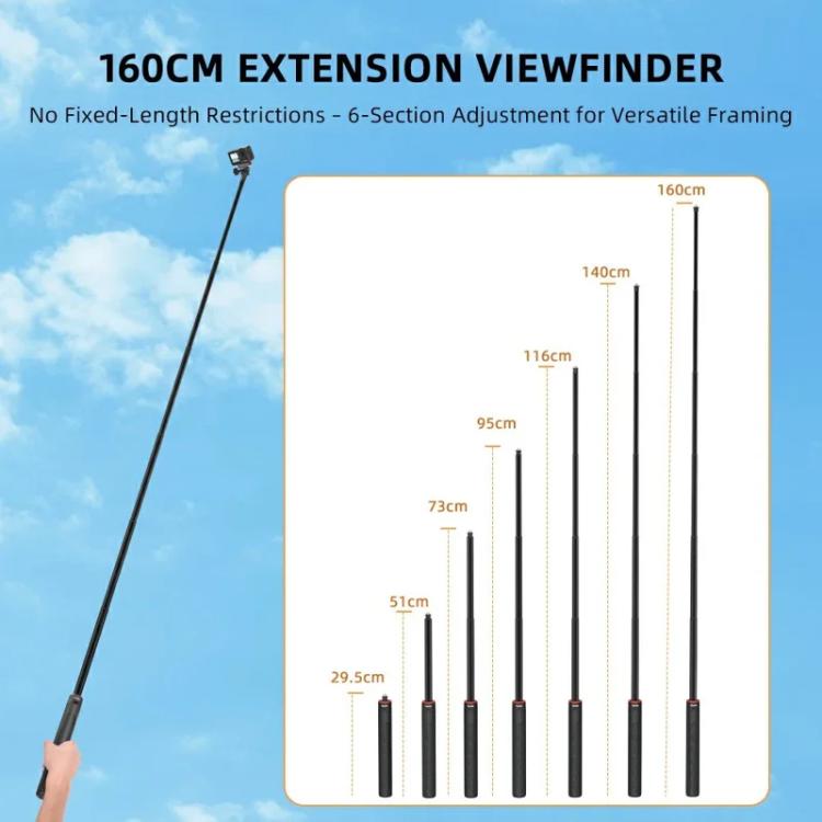 Flymile 1.4m Extendable Selfie Stick Tripod For Action Cameras One-Button Quick Setup Monopod With Wide-Angle View - free shipping - PMC TechLife - Order now!