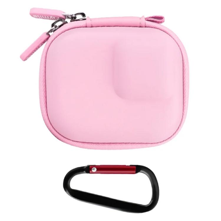 Flymile PU Mini Camera Case with Carabiner For Caged DJI Action 3/4/5 Pro/Insta360 Ace Pro 2/1/GoPro(Pink) - free shipping - PMC TechLife - Order now!