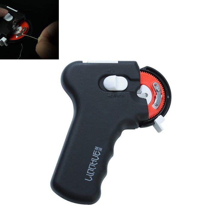 LINHU Automatic Hooking Device Multifunctional Hooking Device Electric Knotting Device, Style:Long Handle(Black) - Fishing Hooks by PMC TechLife | Online Shopping South Africa | PMC TechLife