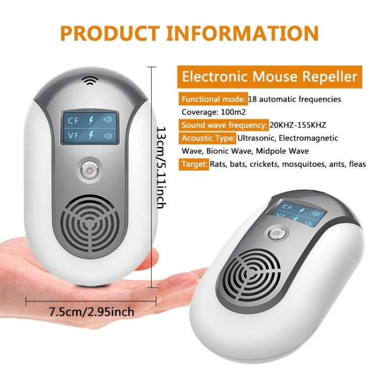 Electronic Pest Control Ultrasonic Pest Repeller(Grey) - Repellents by PMC TechLife | Online Shopping South Africa | PMC TechLife | Buy Now Pay Later Mobicred