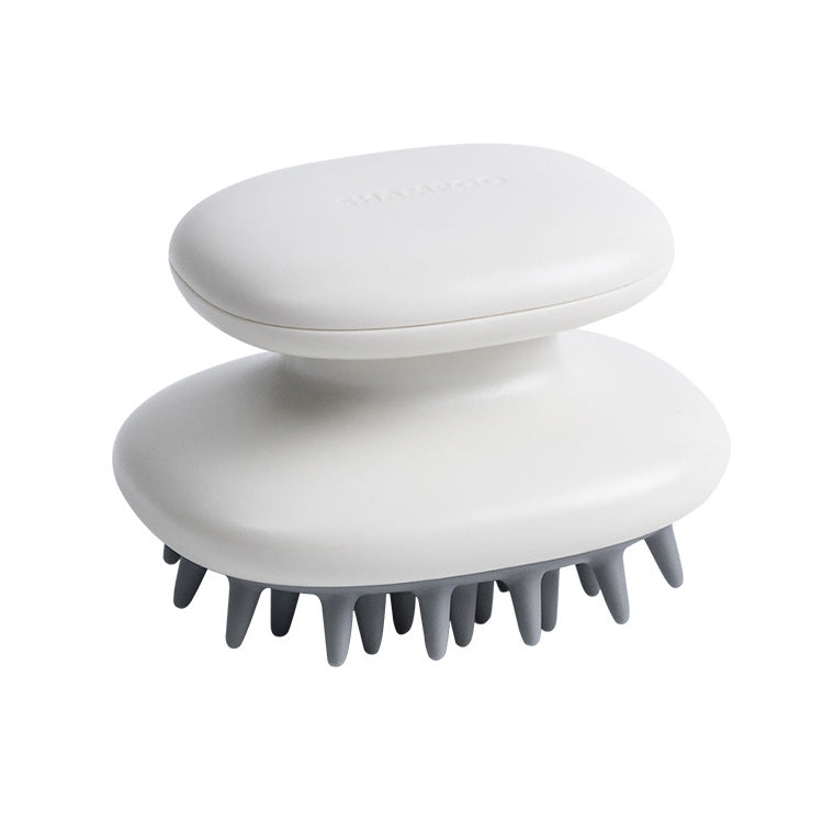 Household Shampoo Comb Silicone Massage Comb Portable Head Grab Dandruff Hair Brush(White) - Hair Care by PMC Jewellery | Online Shopping South Africa | PMC Jewellery