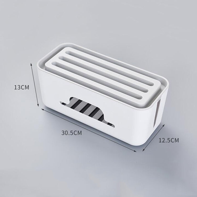 Multifunctional Desktop Power Cord Row and Cable Management Box(White) - free shipping - PMC TechLife - Order now!
