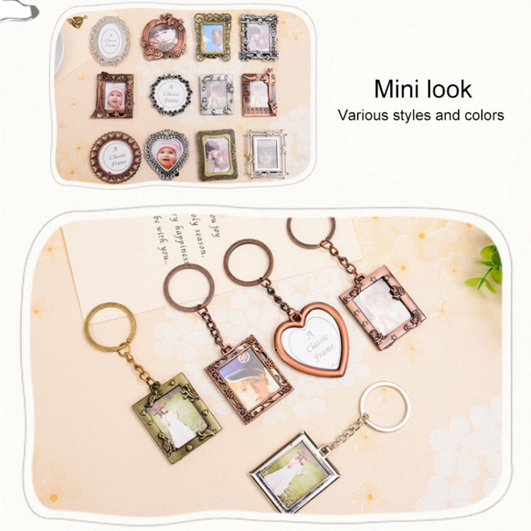2 PCS Creative Metal Vintage Photo Frame(Square Keychain) - Photo Albums & Photo Frames by PMC TechLife | Online Shopping South Africa | PMC TechLife