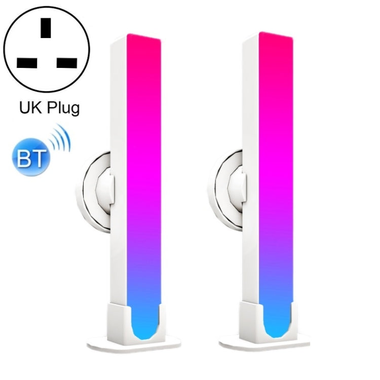 2pcs/box RGB Desktop Background Music Rhythm Pickup Ambient Light, Version: Bluetooth(UK Plug) - free shipping - PMC TechLife - Order now!