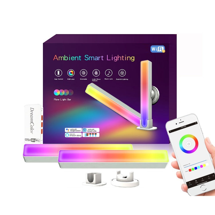 2pcs/box RGB Desktop Background Music Rhythm Pickup Ambient Light, Version: WiFi(UK Plug) - Novelty Lighting by PMC TechLife | Online Shopping South Africa | PMC TechLife | Buy Now Pay Later Mobicred
